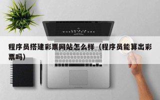 辽宁程序员搭建彩票网站怎么样（程序员能算出彩票吗）